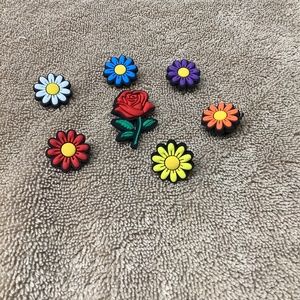 7 piece flower Shoe Charm set for Crocs